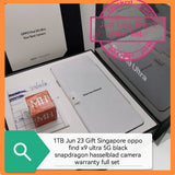 1TB 23 Jun gift Singapore Oppo Find X9 Ultra 5G black snapdragon hasselblad camera warranty full set