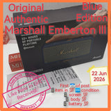 Original Authentic Jun gift Singapore Marshall Emberton lll blue warranty full set