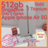 512gb in 5 cycles Singapore apple iphone Air 5G gold warranty full set