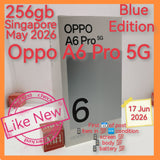 256gb May gift Singapore Oppo A6 Pro 5G blue warranty full set