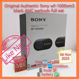 Original Authentic Sony wf-1000xm3 black ANC earbuds full set