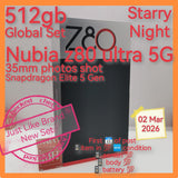512gb global version Nubia z80 ultra 5G limited edition starry night 35mm shots full set
