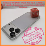 Exclusive for iphone 17 pro max n pro camera rings n full back body protector by membrane at mobile hardware