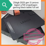 256gb with glass 2025 gen 3 Lenovo legion Y700 snapdragon gaming tablet black full set