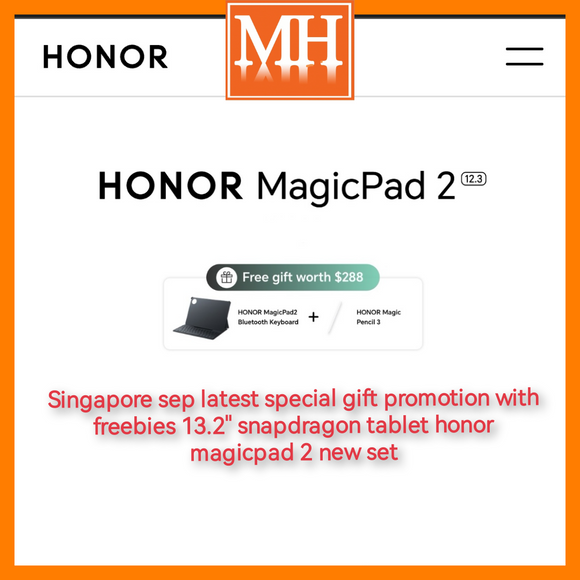 Freebies+New Singapore sep latest honor magicpad 2 13.2