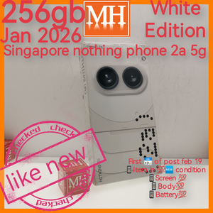 Freebies+2026 jan warranty Singapore nothing phone 2a 5g white warranty full set