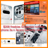 $208 freebies Singapore nothing phone 3a n 3a pro light effect warranty new set