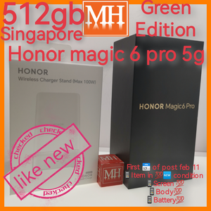 Singapore honor magic 6 pro 5g 512gb green optional bundle promo warranty full set