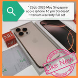 128gb 2026 may Singapore apple iphone 16 pro 5G desert titanium warranty full set
