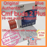 Original Authentic Singapore cmf buds 2 Plus Hi-Res audio support blue warranty full set