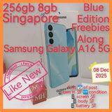 256gb 8gb Singapore Samsung Galaxy A16 5G blue full set