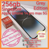 256gb Singapore apple iphone 14 pro max 5G grey set
