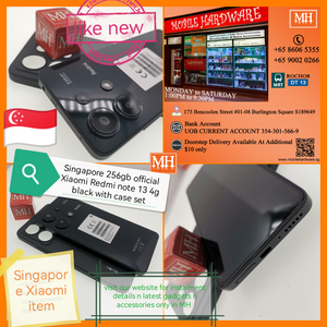 Singapore 256gb Xiaomi Redmi note 13 4g black with case set