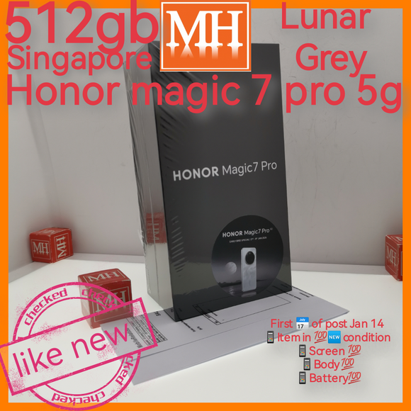 512gb Singapore honor magic 7 pro snapdragon grey warranty full set