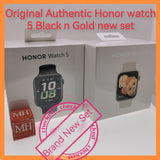 Original Authentic honor watch 5 Black n Gold new set