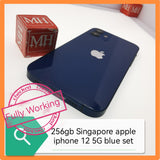 256gb Singapore apple iphone 12 5G blue set