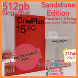 512gb jan new gift Singapore OnePlus 15 5G Snapdragon Elite sandstone with freebies n optional bundle promo warranty full set