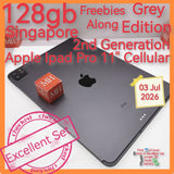 128gb cellular gen 2 Singapore apple ipad pro 11 sim+wifi grey with freebies set