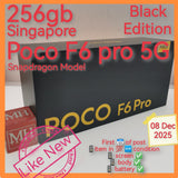 256gb Singapore Poco F6 pro 5g snapdragon black full set