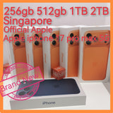 Singapore official apple iphone 17 pro max 5g orange blue warranty new set