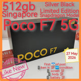 512gb Singapore Poco F7 5G snapdragon elite silver black limited edition warranty full set