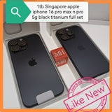 1tb Singapore apple iphone 16 pro max 5g 96 cycles company spare staff black titanium with freebies full set