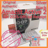Original Authentic 2026 jan 03 official receipt Amazfit active 2 black silver warranty full set