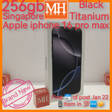 Singapore apple iphone 16 pro max black titanium 256gb warranty new set