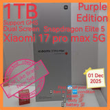 1tb snapdragon elite 5 dual screen support google gms Xiaomi 17 pro max 5G purple full set
