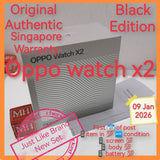 Original authentic Singapore oppo watch x2 black warranty full set