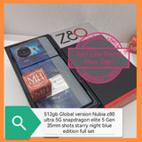 512gb global version Nubia z80 ultra 5G limited edition starry night 35mm shots full set