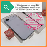 256gb Jan new exchange $48 freebies Singapore apple iphone Air 5G blue warranty full set
