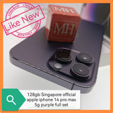 Singapore official apple iphone 14 pro max 5g purple 128gb full set