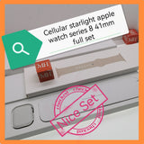 Cellular apple watch series 8 41mm starlight full set