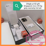 256gb jul 03 gift Singapore vivo V70 5G grey warranty full set