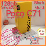 128gb April 2026 gift Singapore Poco C71 black warranty full set