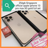256gb Singapore official apple iphone 13 pro max 5G gold full set