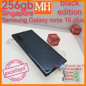 256gb Singapore Samsung Galaxy note 10+ black with case set