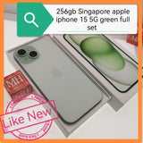 256gb green Singapore official apple iphone 15 5G full set