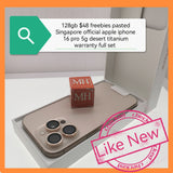 128gb $48 freebies 2026 warranty Singapore apple iphone 16 pro 5g desert titanium warranty full set