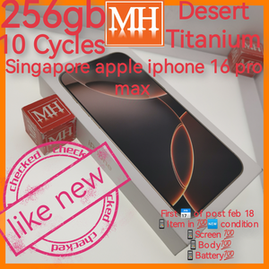 Freebies $68+Feb 10 Cycles Singapore apple iphone 16 pro max desert titanium 256gb warranty full set