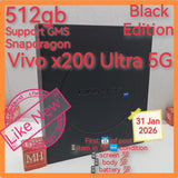 512gb 16gb official vivo x200 ultra 5G black snapdragon elite support Playstore gms full set