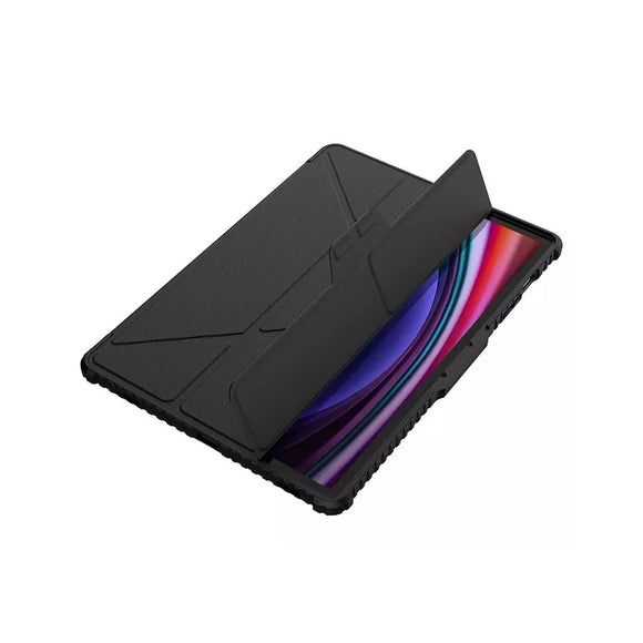 Samsung Galaxy Tab S10+ / Tab S9+ - Nillkin Bumper Leather Case Pro Camera Protective Multi Angle Standing Stylus Holder Rugged Case