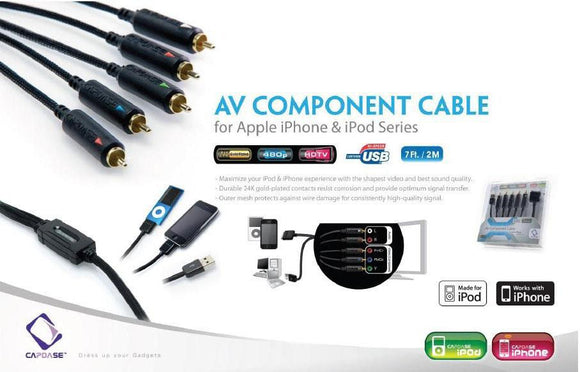 Capdase AV Component Cable For Apple iPhone & iPod Series*